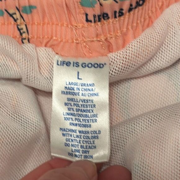 Life is Good Mens Large Jake Golf Palm Trees Swimwear Board Shorts Swim Trunks - Picture 7 of 10